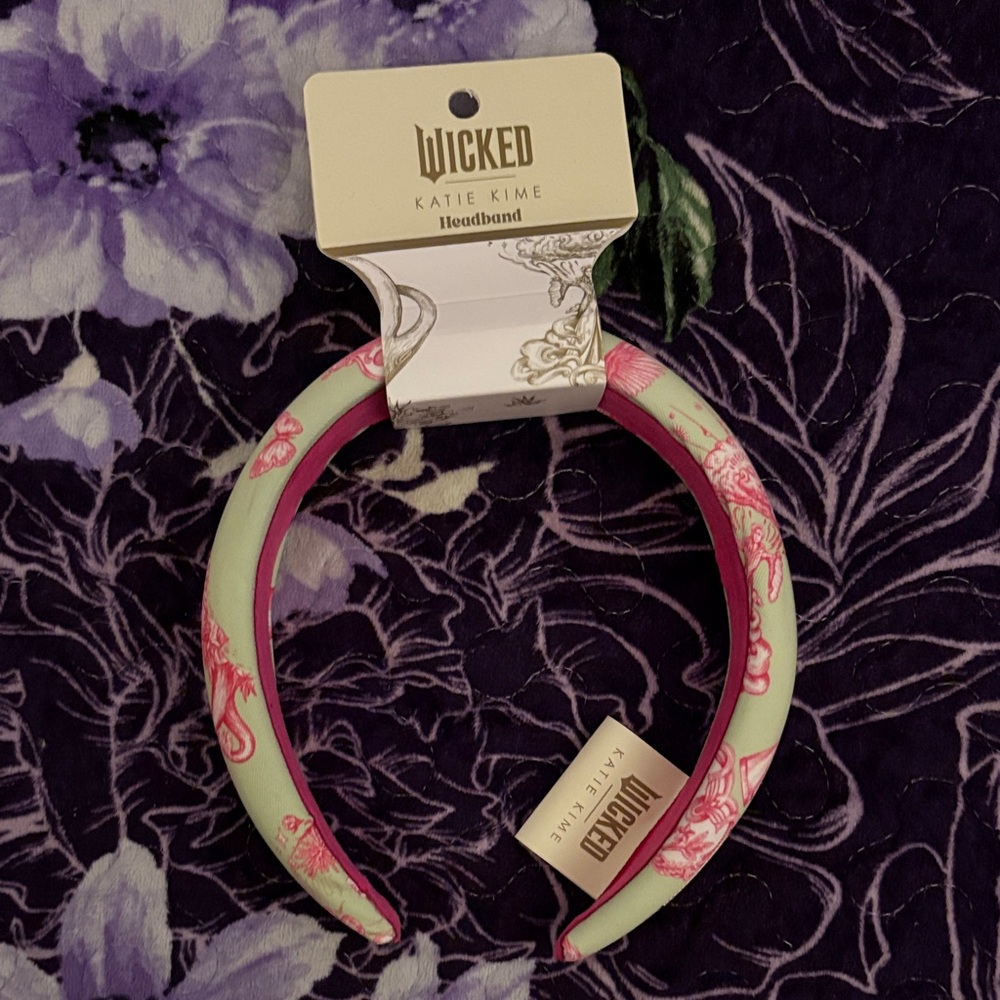 Pink and Green Wicked Headband